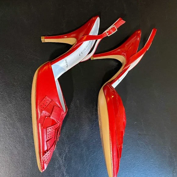 NWT Bruno Magli - Red Lizbeth Shoes - Sz 41, US 10 - Picture 3 of 9